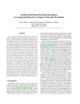 Attribute-Based Deep Periocular Recognition: Leveraging Soft Biometrics
  to Improve Periocular Recognition