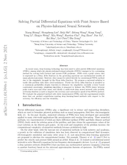 Solving Partial Differential Equations with Point Source Based on
  Physics-Informed Neural Networks