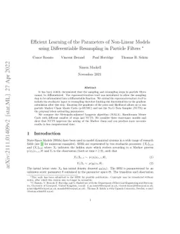 Efficient Learning of the Parameters of Non-Linear Models using
  Differentiable Resampling in Particle Filters