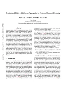 Practical and Light-weight Secure Aggregation for Federated Submodel
  Learning
