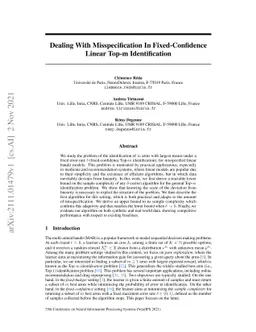 Dealing With Misspecification In Fixed-Confidence Linear Top-m
  Identification