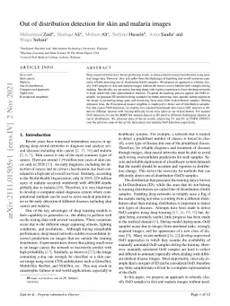 Out of distribution detection for skin and malaria images