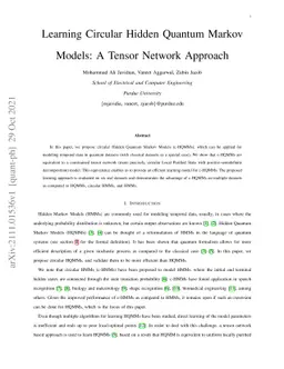 Learning Circular Hidden Quantum Markov Models: A Tensor Network
  Approach