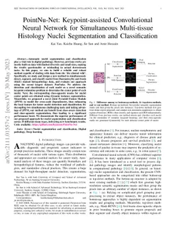PointNu-Net: Keypoint-assisted Convolutional Neural Network for
  Simultaneous Multi-tissue Histology Nuclei Segmentation and Classification