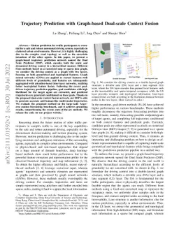 Trajectory Prediction with Graph-based Dual-scale Context Fusion