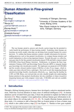 Human Attention in Fine-grained Classification