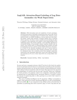 LogLAB: Attention-Based Labeling of Log Data Anomalies via Weak
  Supervision