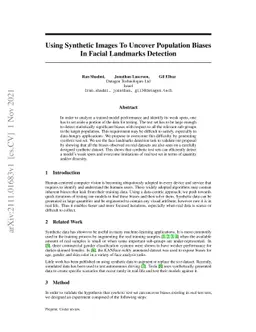 Using Synthetic Images To Uncover Population Biases In Facial Landmarks
  Detection