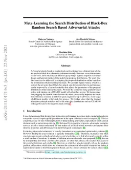 Meta-Learning the Search Distribution of Black-Box Random Search Based
  Adversarial Attacks