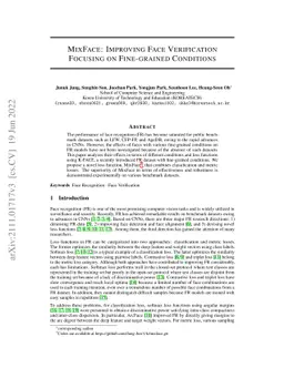 MixFace: Improving Face Verification Focusing on Fine-grained Conditions