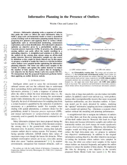 Informative Planning in the Presence of Outliers