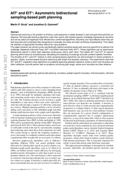 AIT* and EIT*: Asymmetric bidirectional sampling-based path planning