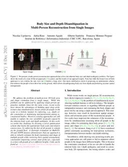 Body Size and Depth Disambiguation in Multi-Person Reconstruction from
  Single Images