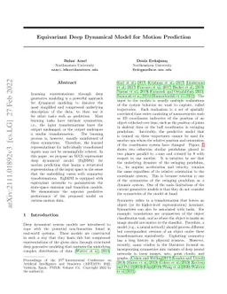 Equivariant Deep Dynamical Model for Motion Prediction