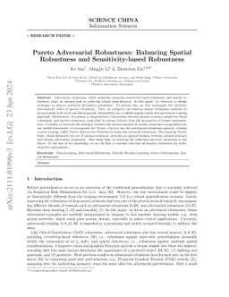 Pareto Adversarial Robustness: Balancing Spatial Robustness and
  Sensitivity-based Robustness