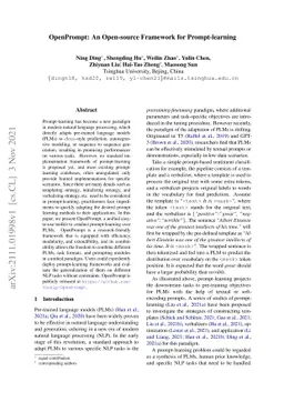 OpenPrompt: An Open-source Framework for Prompt-learning