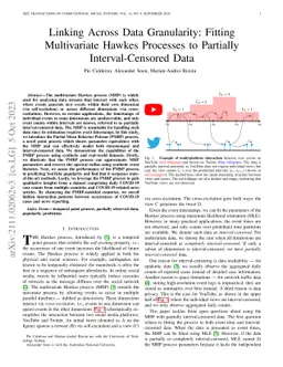 Linking Across Data Granularity: Fitting Multivariate Hawkes Processes
  to Partially Interval-Censored Data