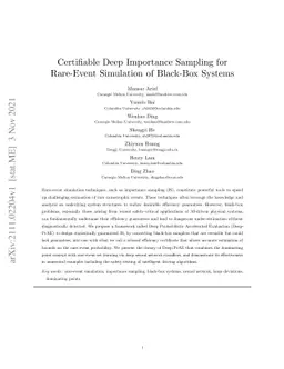 Certifiable Deep Importance Sampling for Rare-Event Simulation of
  Black-Box Systems