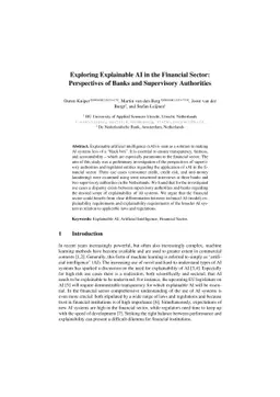 Exploring Explainable AI in the Financial Sector: Perspectives of Banks
  and Supervisory Authorities
