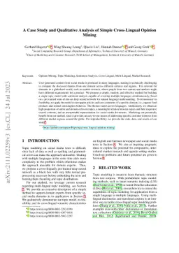 A Case Study and Qualitative Analysis of Simple Cross-Lingual Opinion
  Mining