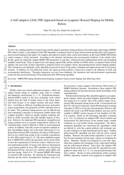 A Self-adaptive LSAC-PID Approach based on Lyapunov Reward Shaping for
  Mobile Robots