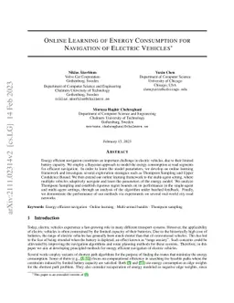 Online Learning of Energy Consumption for Navigation of Electric
  Vehicles