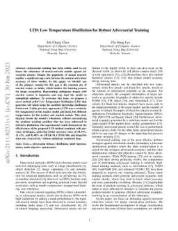 LTD: Low Temperature Distillation for Gradient Masking-free Adversarial Training