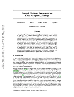 Panoptic 3D Scene Reconstruction From a Single RGB Image