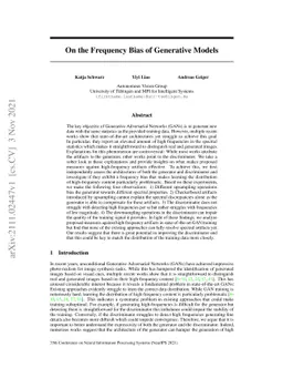 On the Frequency Bias of Generative Models