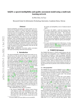 InQSS: a speech intelligibility and quality assessment model using a
  multi-task learning network