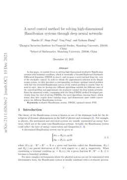 A novel control method for solving high-dimensional Hamiltonian systems
  through deep neural networks