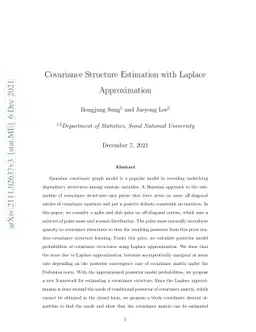 Covariance Structure Estimation with Laplace Approximation