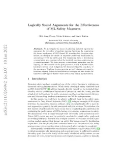 Logically Sound Arguments for the Effectiveness of ML Safety Measures