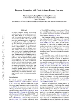Response Generation with Context-Aware Prompt Learning