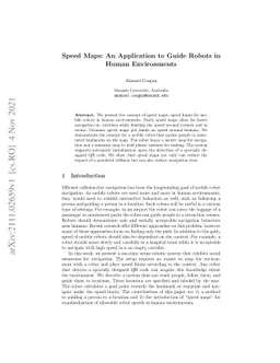 Speed Maps: An Application to Guide Robots in Human Environments