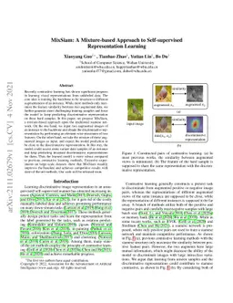MixSiam: A Mixture-based Approach to Self-supervised Representation
  Learning