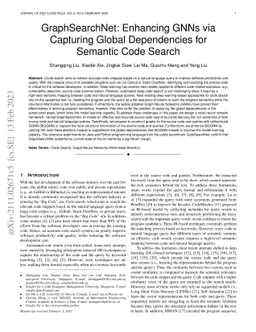 GraphSearchNet: Enhancing GNNs via Capturing Global Dependencies for
  Semantic Code Search