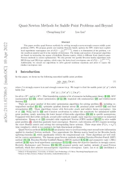 Quasi-Newton Methods for Saddle Point Problems and Beyond