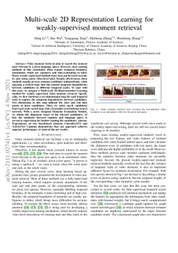Multi-scale 2D Representation Learning for weakly-supervised moment
  retrieval