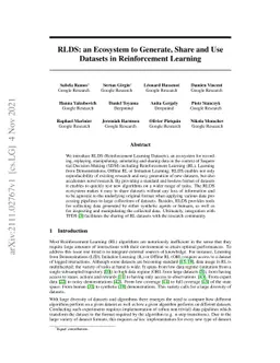 RLDS: an Ecosystem to Generate, Share and Use Datasets in Reinforcement
  Learning