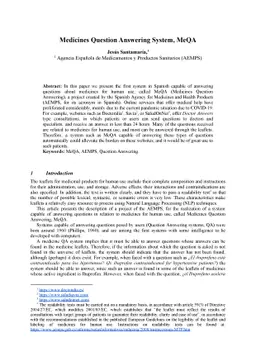 Medicines Question Answering System, MeQA