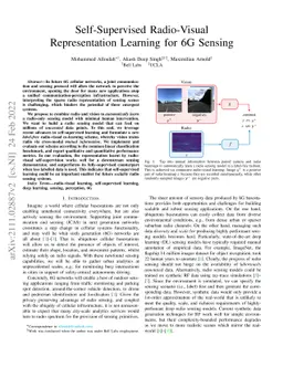 Self-Supervised Radio-Visual Representation Learning for 6G Sensing