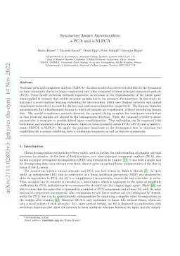 Symmetry-Aware Autoencoders: s-PCA and s-nlPCA
