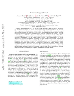Quantum tangent kernel