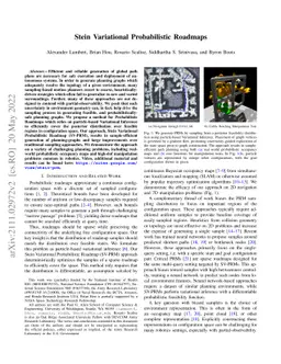 Stein Variational Probabilistic Roadmaps