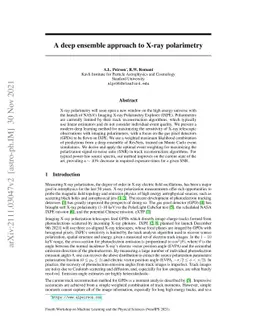 A deep ensemble approach to X-ray polarimetry