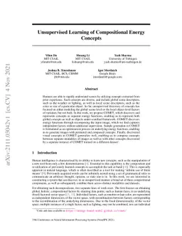 Unsupervised Learning of Compositional Energy Concepts