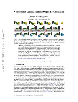A System for General In-Hand Object Re-Orientation