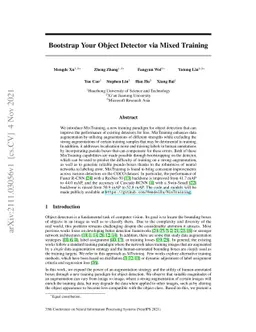 Bootstrap Your Object Detector via Mixed Training