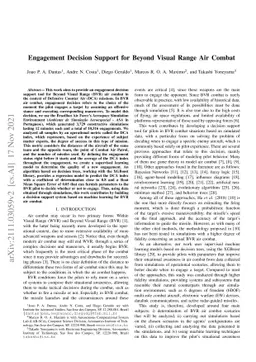 Engagement Decision Support for Beyond Visual Range Air Combat